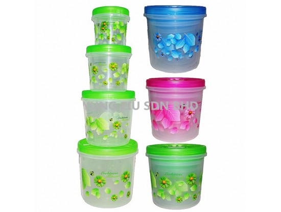 F-13#4PCS PLASTIC FOOD STORAGE